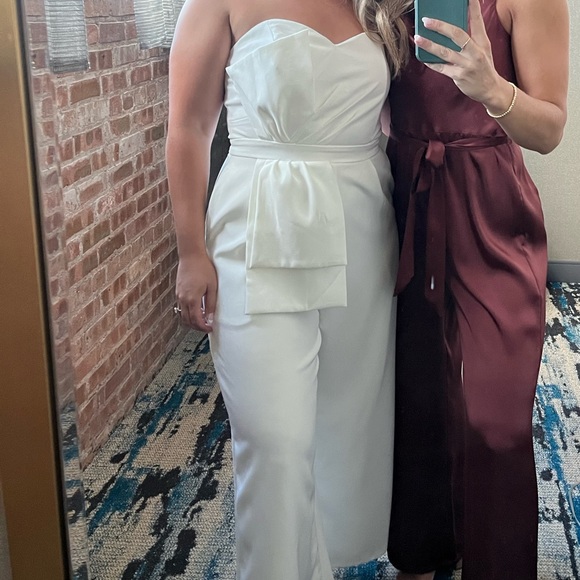 Lulu’s white strapless jumpsuit - Picture 2 of 2